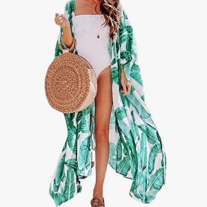 💸 XL palm leaf swimsuit cover up